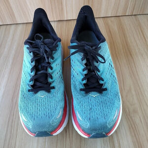 Hoka One One Clifton 8 Shoes Mens Size 10.5D Athletic Running Jogging Training.